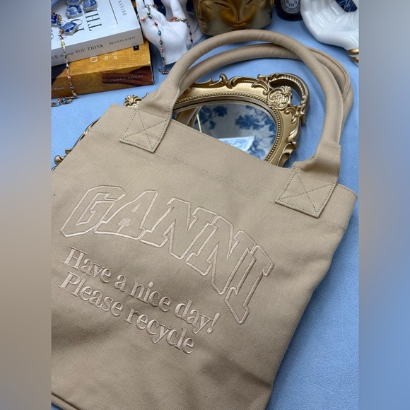 🆕 GANNI 🧿 NWOT Oversized XXL Canvas Tote Bag - Picture 12 of 12